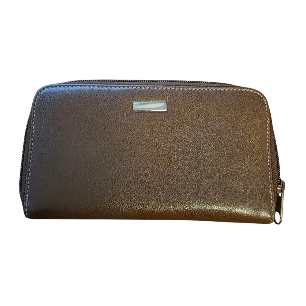 Brown Zip-Around Wallet